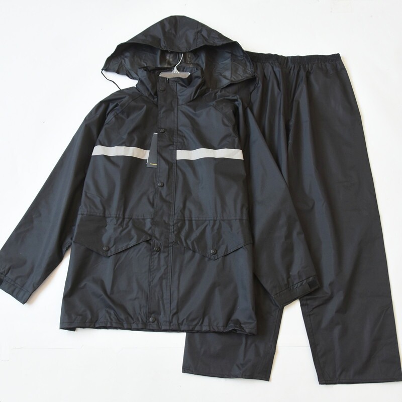 男士大码雨衣雨裤套装 双层带网衬加厚防暴雨外卖骑行分体式雨衣