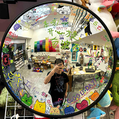 【新家的100个快递】凹凸镜拍照哈哈镜镜子改造diy室内装饰广角镜