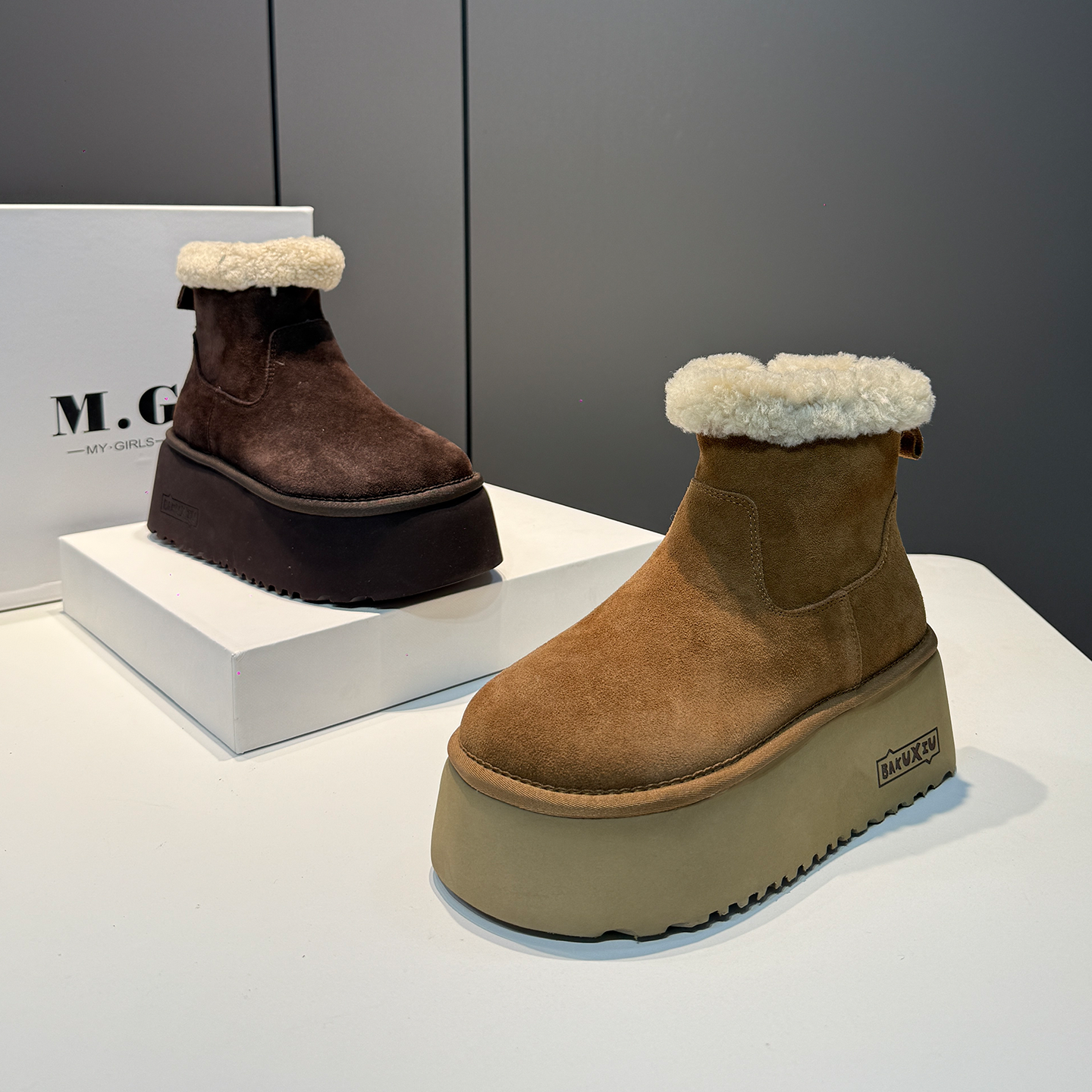 时尚增高雪地靴女2025冬季新款