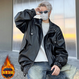 XZ413HW233-P100-2025秋装新款羊羔毛机车PU时尚休闲潮流外套,男装工装外套,星座413(原星座105C), XZ413HW233-P100-2025秋装新款羊羔毛机车PU时尚休闲潮流外套,男装工装外套,星座413(原星座105C),