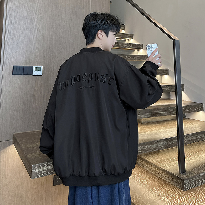 XZ413-HW151-P85-2025秋装新款休闲时尚百搭青少年立领夹克外套,男装夹克,星座413（原星座105C）