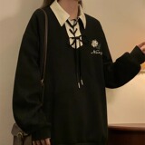 XZ413HW231.P55_25秋装新款宽松潮流休闲时尚男女同款POLO衫卫衣，男装Polo衫，星座413（原星座105C）