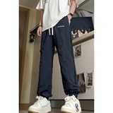 XZ413HK01-P48-2025秋季新款休闲时尚裤脚拉链高级感束脚裤现货，男装休闲裤，星座413（原星座105C）