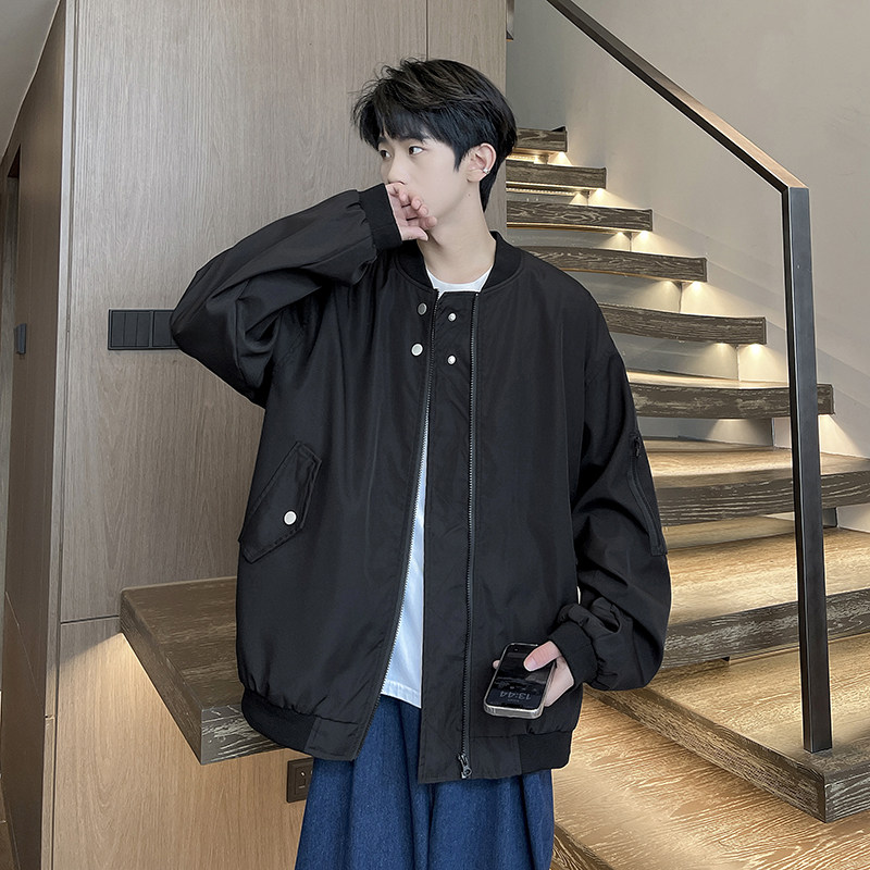 XZ413-HW151-P85-2025秋装新款休闲时尚百搭青少年立领夹克外套,男装夹克,星座413（原星座105C）