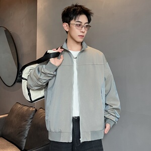 XZ413-HW2501-P65-秋装新款渐变色男女时尚百搭青少年棒球服外套图片