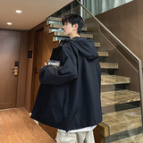 XZ413-HW256-P75-2024秋季新款休闲百搭时尚男女连帽夹克冲锋衣，男装夹克，星座413（原星座105C）