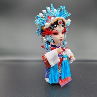 国潮绢人京合坊文创工艺品摆件老北京特色绢人礼品昆曲四美配礼盒