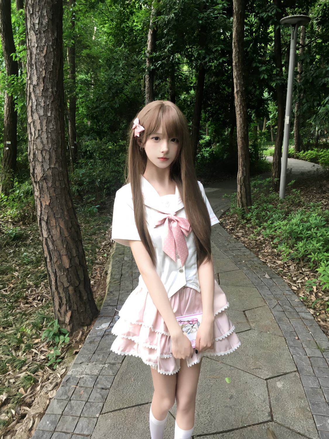 甜樱JK原创海军领水手服套装女学院风甜美可爱海军领上衣蛋糕裙