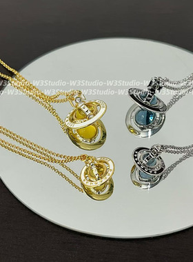 W3Studio土星新品NANA同款爱心orb立体星球链条项链时尚朋克男女