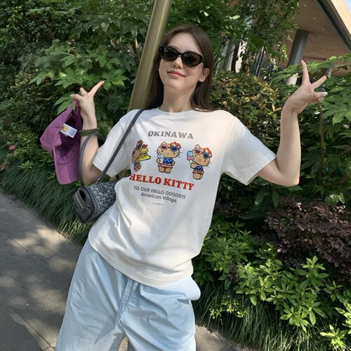 HLY夏款纯棉透气短袖T恤女