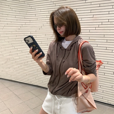 夏新轻薄透气汉麻抽绳防晒外套女
