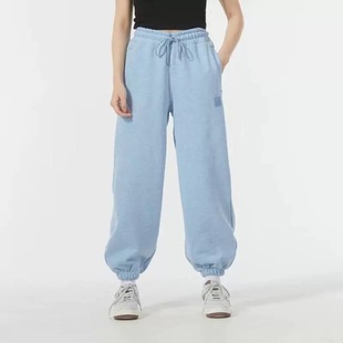 耐克Jordan女子秋冬加绒加厚宽松蓝色针织运动休闲长裤FB5114-010