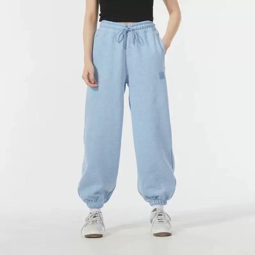 耐克Jordan女子秋冬加绒加厚宽松蓝色针织运动休闲长裤FB5114-010