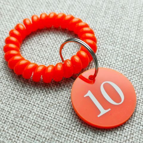 防水耐磨桑拿数字手牌更衣牌储物柜浴室柜钥匙扣寄存牌洗浴号码牌