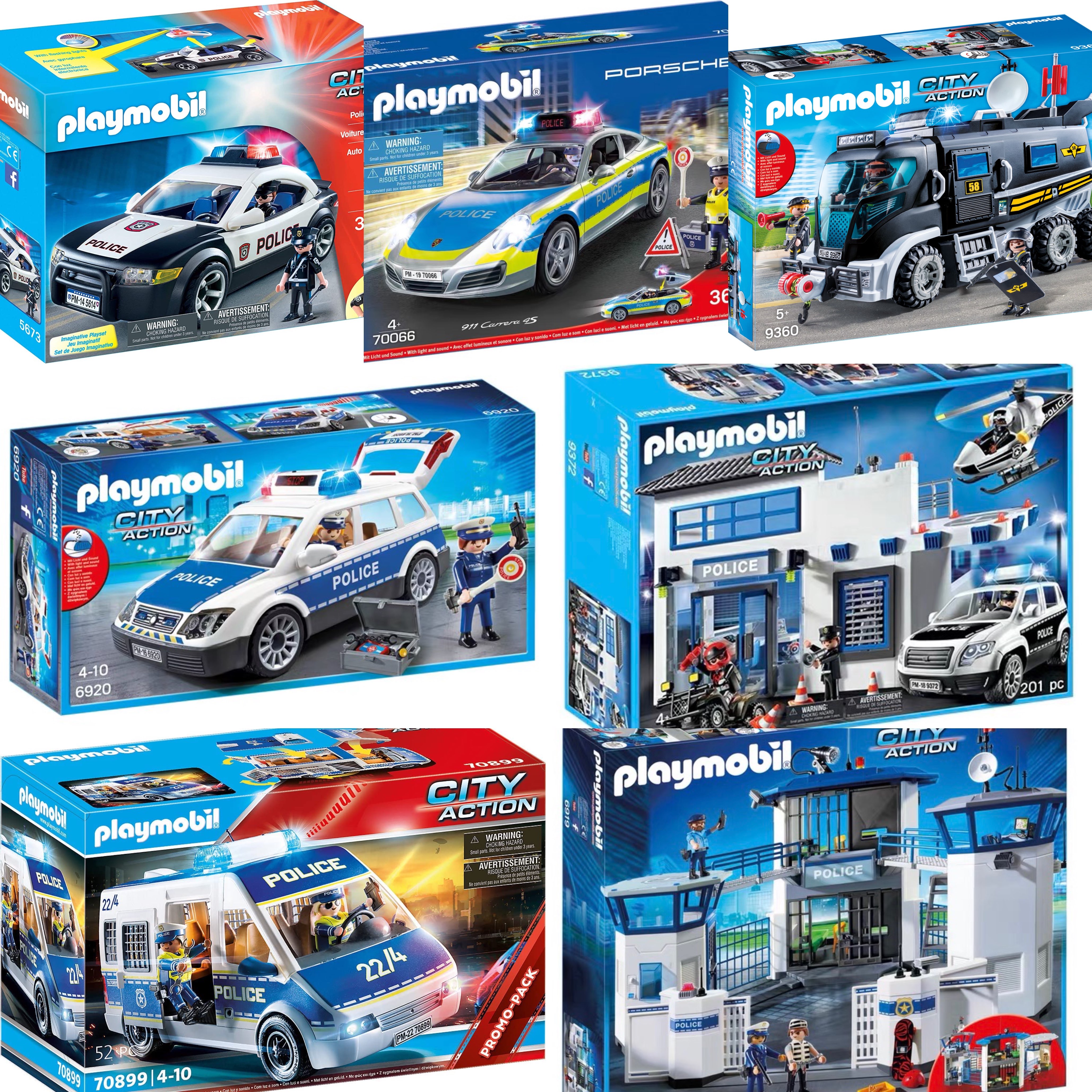 【授权经销商】playmobil摩比世界70066保时捷6920警车6919警察局 玩具/童车/益智/积木/模型 普通塑料积木 原图主图