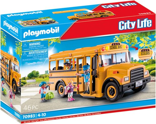 【授权经销商】playmobil摩比世界70983美国校车巴士德国进口玩具