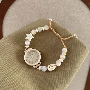 手链条式手表女ins风高颜值学生小众diy简约防水休闲文艺森系显白