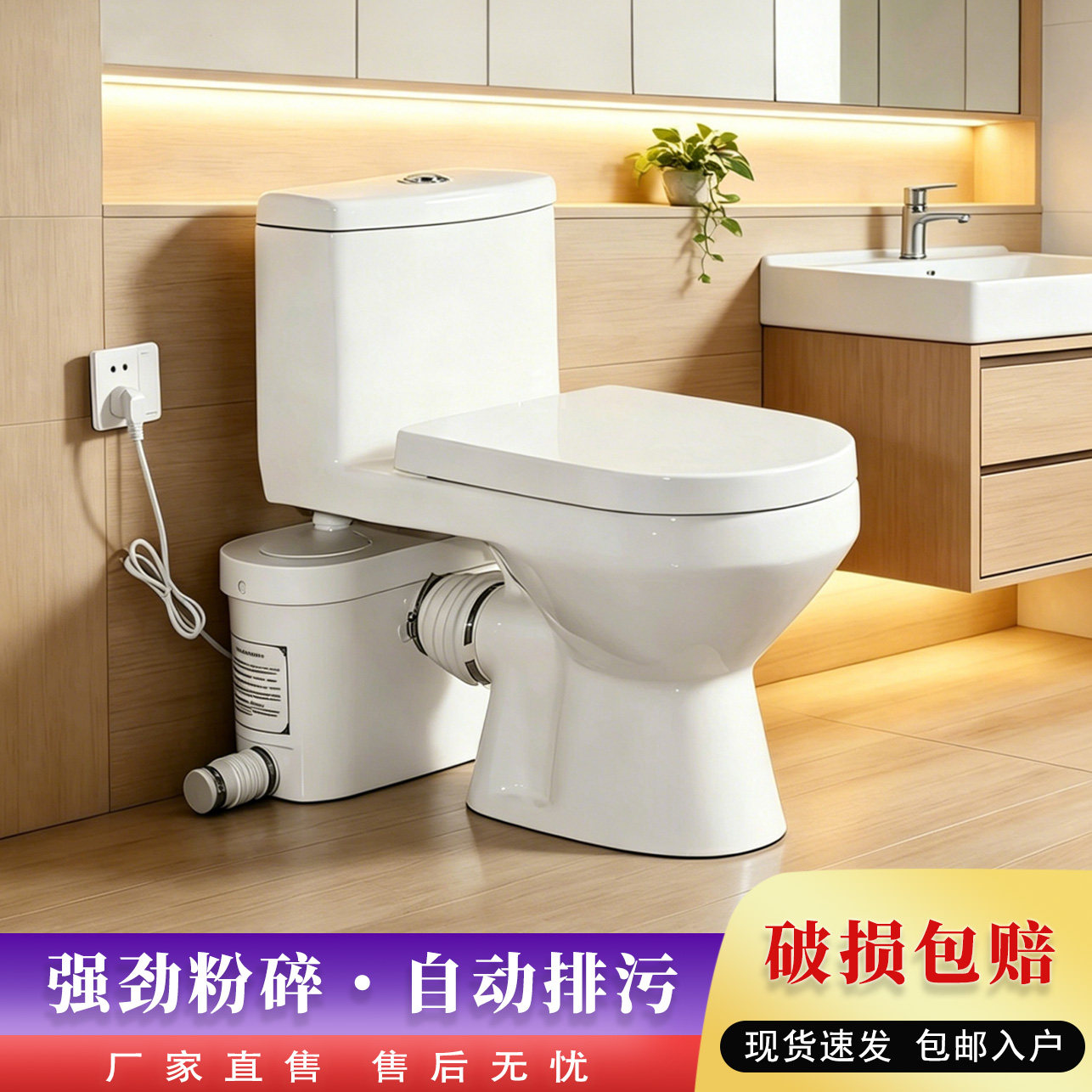 别墅地下室电动粉碎污水提升器