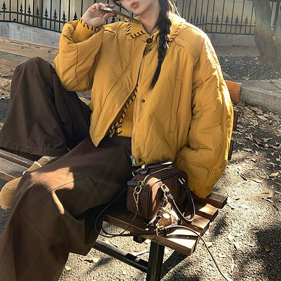 韩系花苞袖圆领棉服女装甜美风小个子短款宽松显瘦百搭保暖外套,女装/女士精品,棉衣/棉服,淘宝优惠券,粉丝福利购,淘宝优惠卷