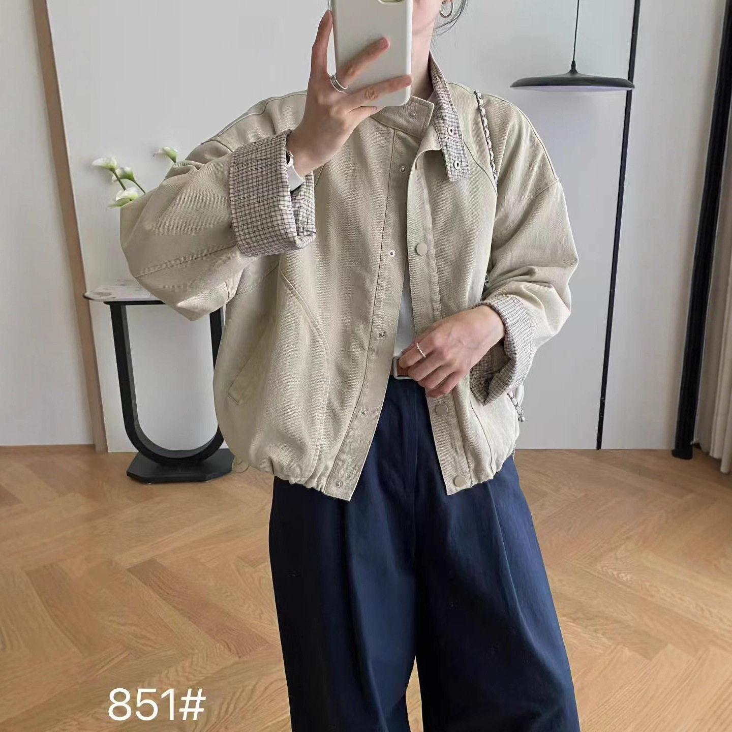 2025年秋款棉服立领加棉加厚保暖外套长袖宽松休闲韩版学院风上衣