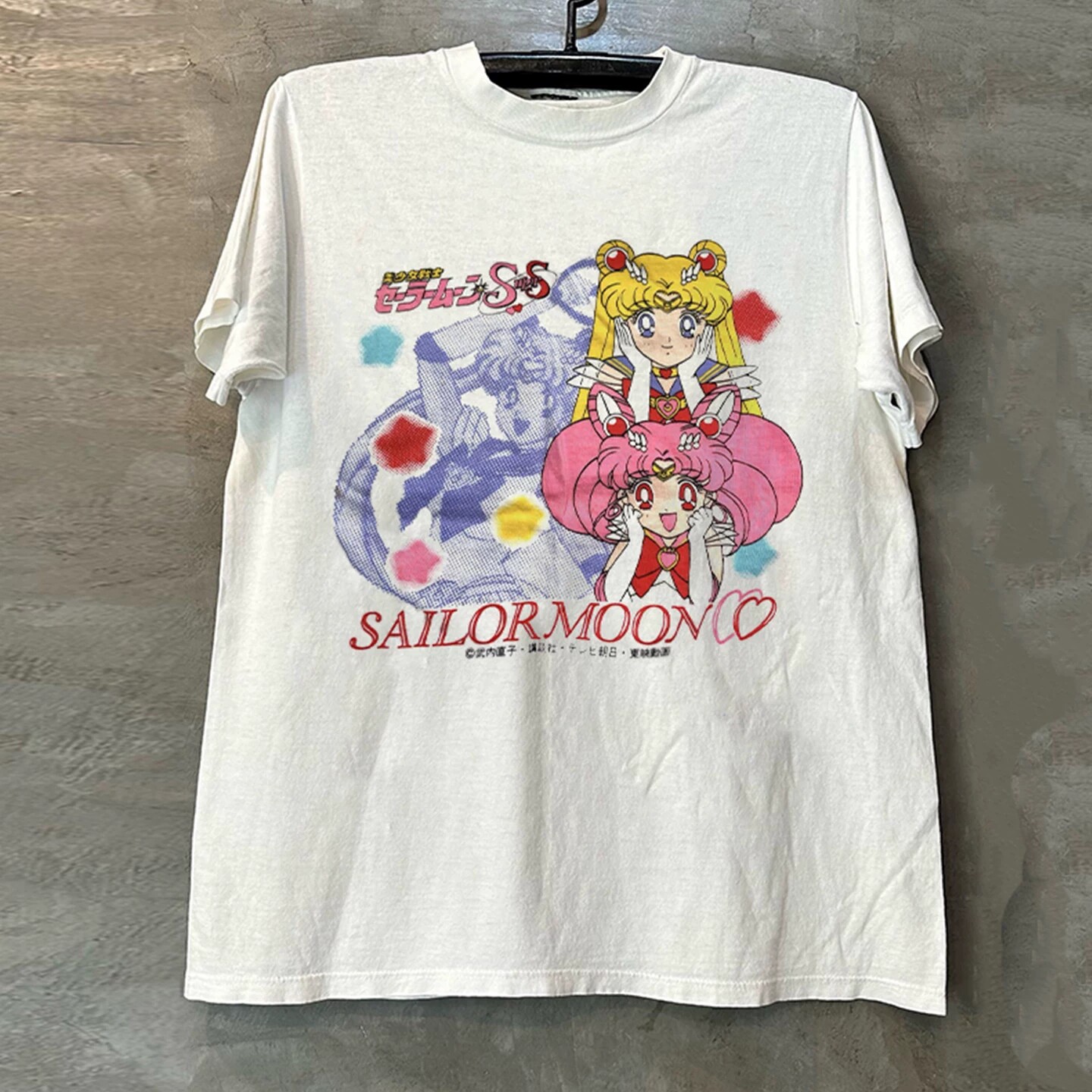 Sailor Moon美少女战士月野兔动漫短袖T恤ulzzang美式复古300克潮