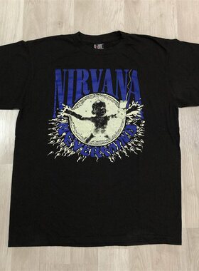 Nirvana Nevermind涅槃天使乐队300克小孩人像高街男女短袖T恤潮