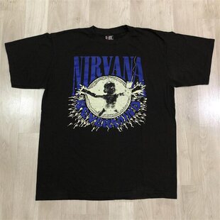 Nirvana Nevermind涅槃天使乐队300克小孩人像高街男女短袖T恤潮