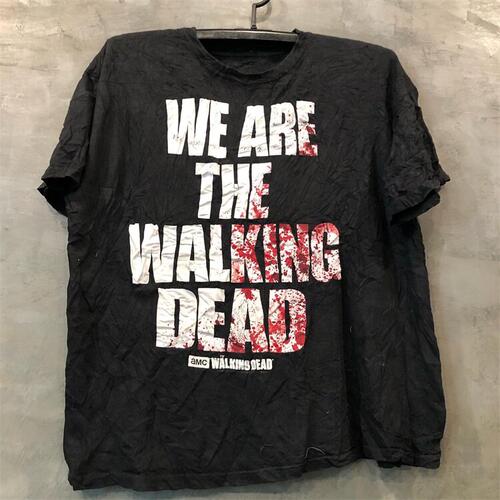WalkingDead字母宽松300克T恤