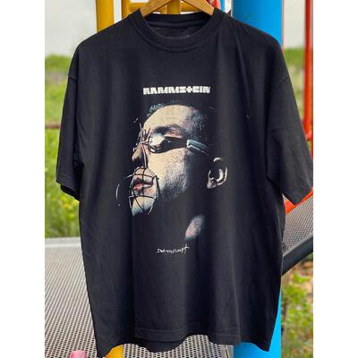 Rammstein德国战车金属乐队chic嘻哈暗黑短袖oversize男女纯棉T恤