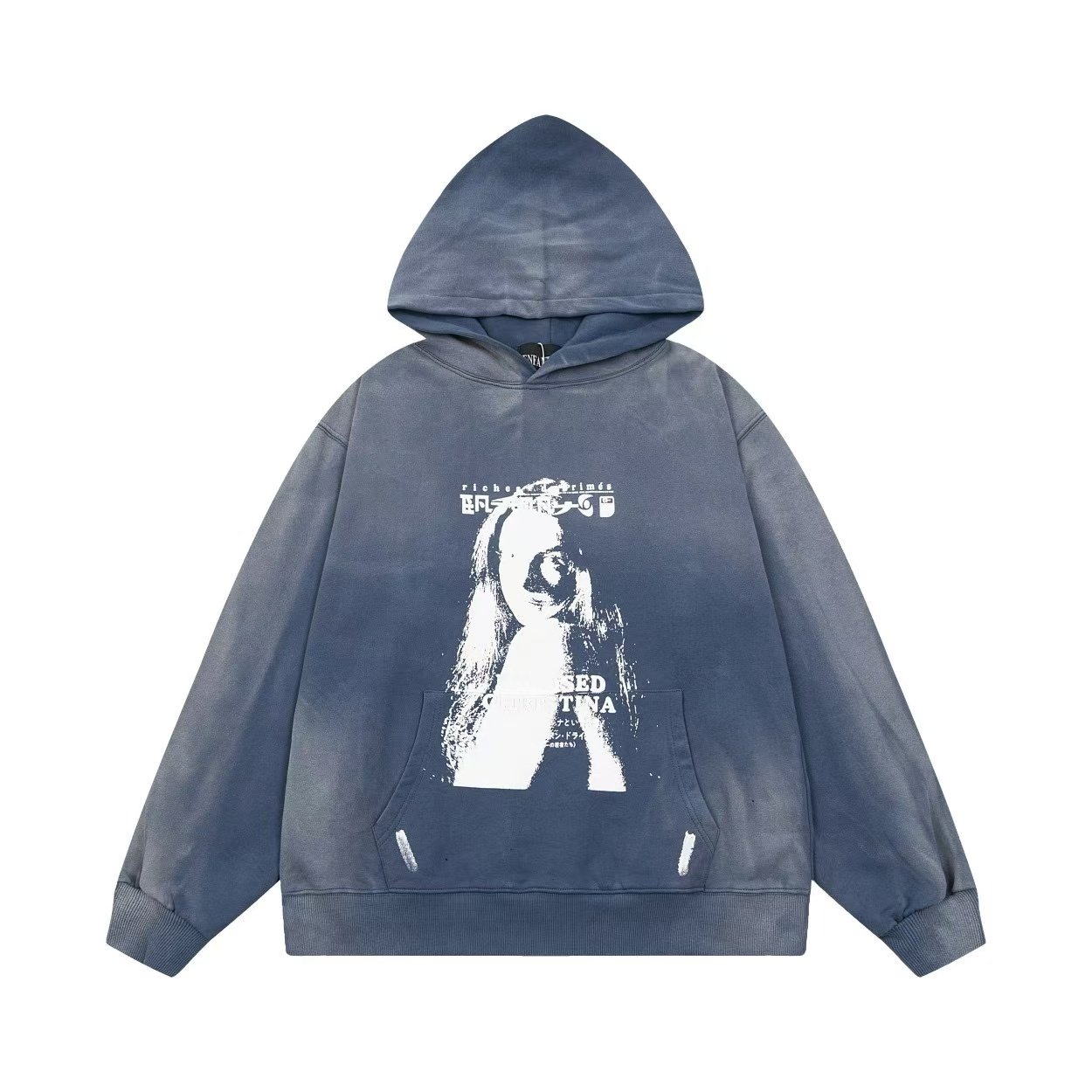 thumbnail for ERD Melancholy Rich 2nd Generation Destruction Washed Distressed Loose American Cleanfit Hoodie Hoody Men's Tide