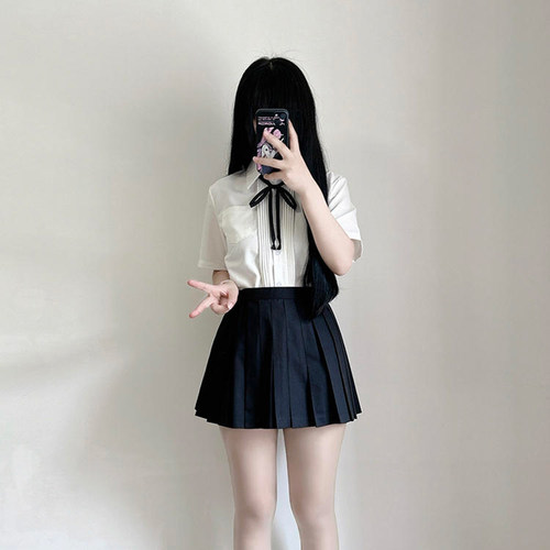 正统JK屿川野正版狗短学院风短裙