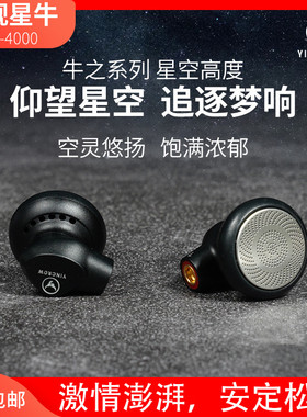 音可若瓦/yincrow星牛平头RW4000耳塞HIFI发烧耳机MMCX旗舰级新品