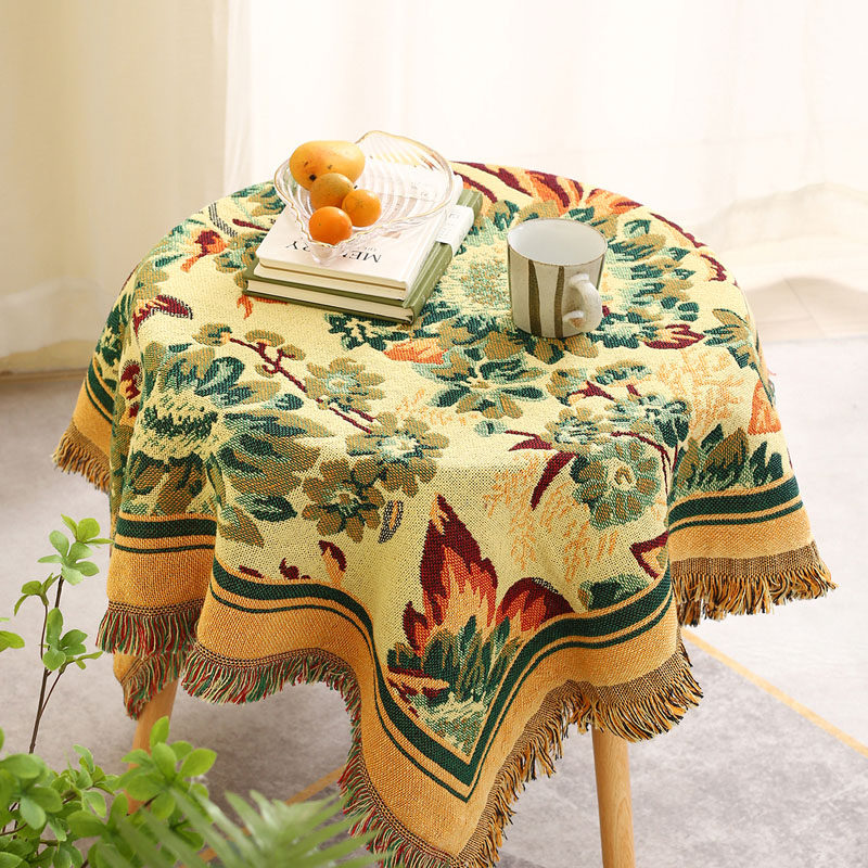 丹罗兰氛围感法式盖巾轻奢桌布