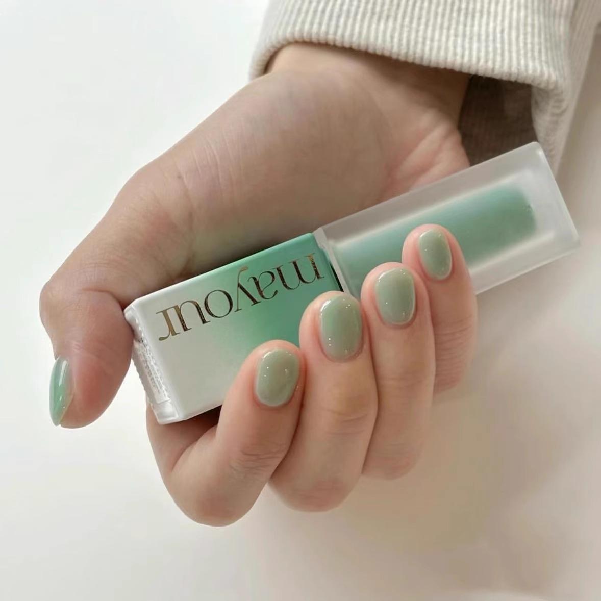 新品Mayour甲油胶绿色薄荷流行美甲清新甲油胶 MS60