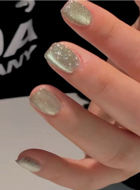 韩国微粉 gentle pink  甲油胶粉嫩绿色猫眼晶石显白 ST50