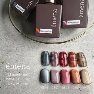 2024 日本进口 11月东京展会新品 Emena 秋季丝绒猫眼胶 甲油胶