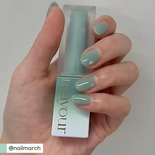 薄荷绿小清新色甲油胶