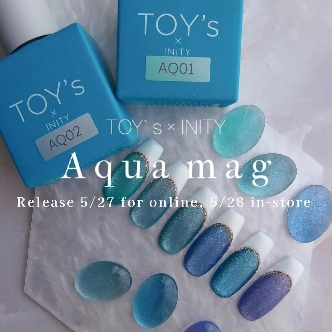 2024 日本新品 Inity Toy's Aqua mag水色蓝色猫眼甲油胶 猫眼胶