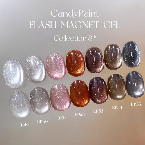 CandyPaint第八弹星空碎钻猫眼胶爆闪暗夜黑巧克力棕琥珀甲油胶