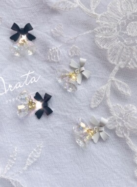 ARATA 美甲蝴蝶结铃铛饰品 网红爆款2021年指甲 钻石饰品超闪钻