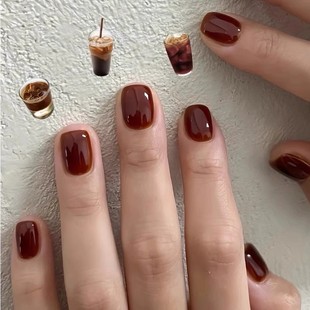 咖啡 韩国甲油胶From 秋季 Nail FS06热门色号甲油胶秋冬美甲 The