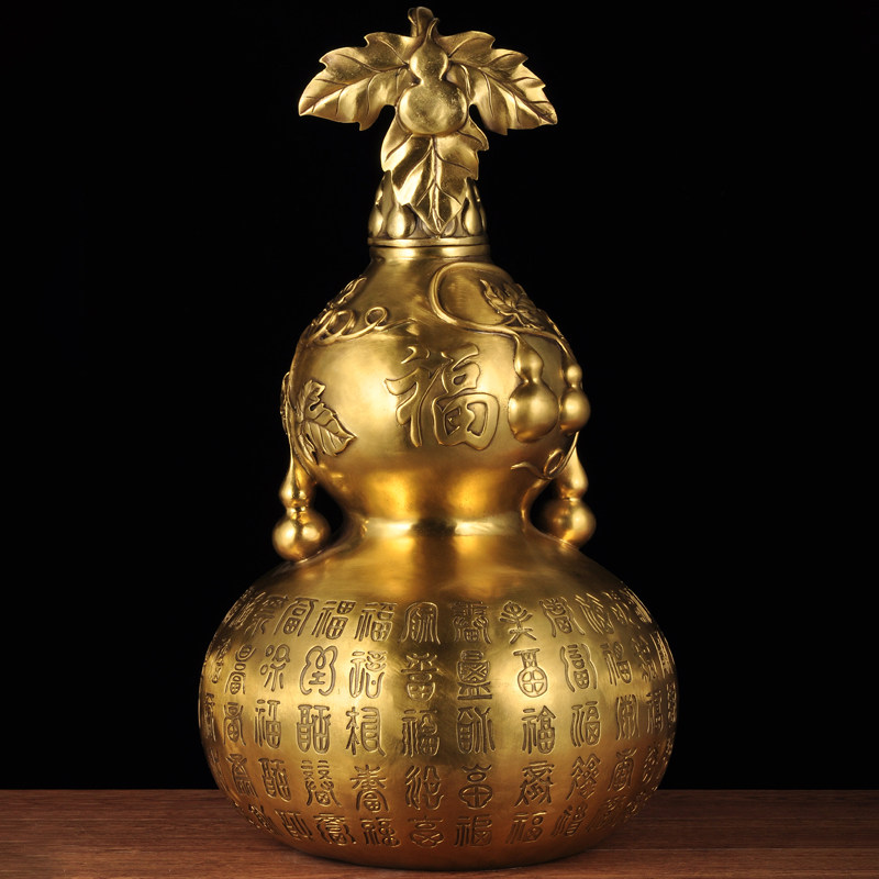 黄铜百福葫芦摆件特大号