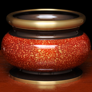 全铜虹晶圆唇香炉家用寺庙佛堂供佛敬神上香的烧香插香线香熏香炉