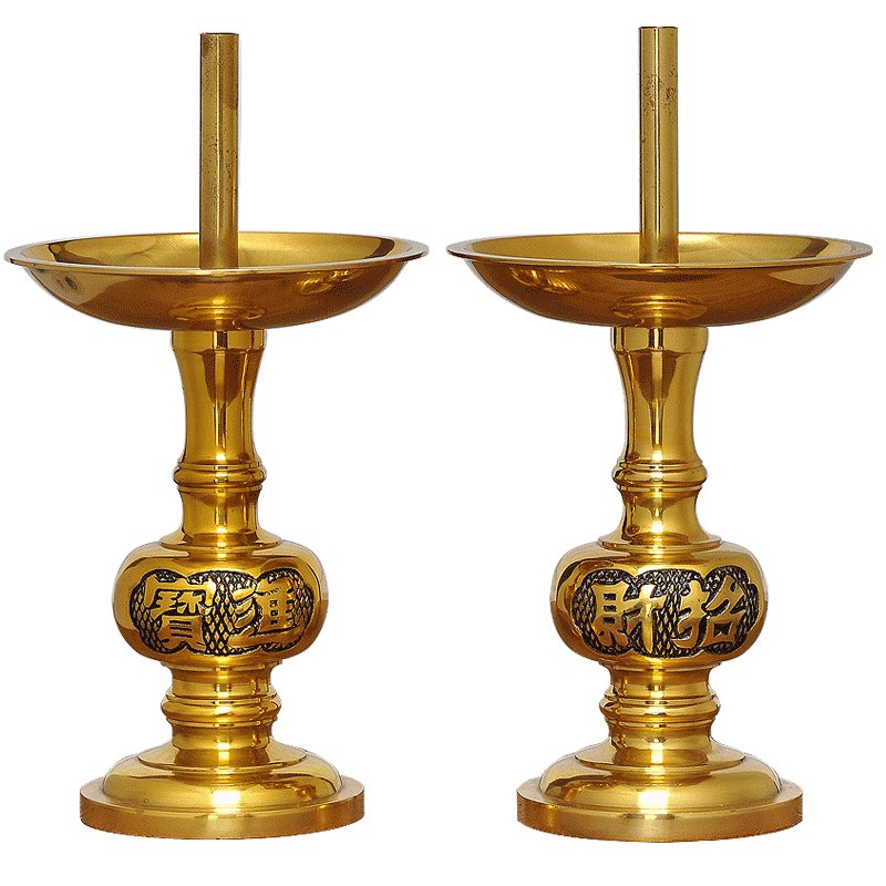 拜神关公蜡烛台寺庙佛前灯座摆件