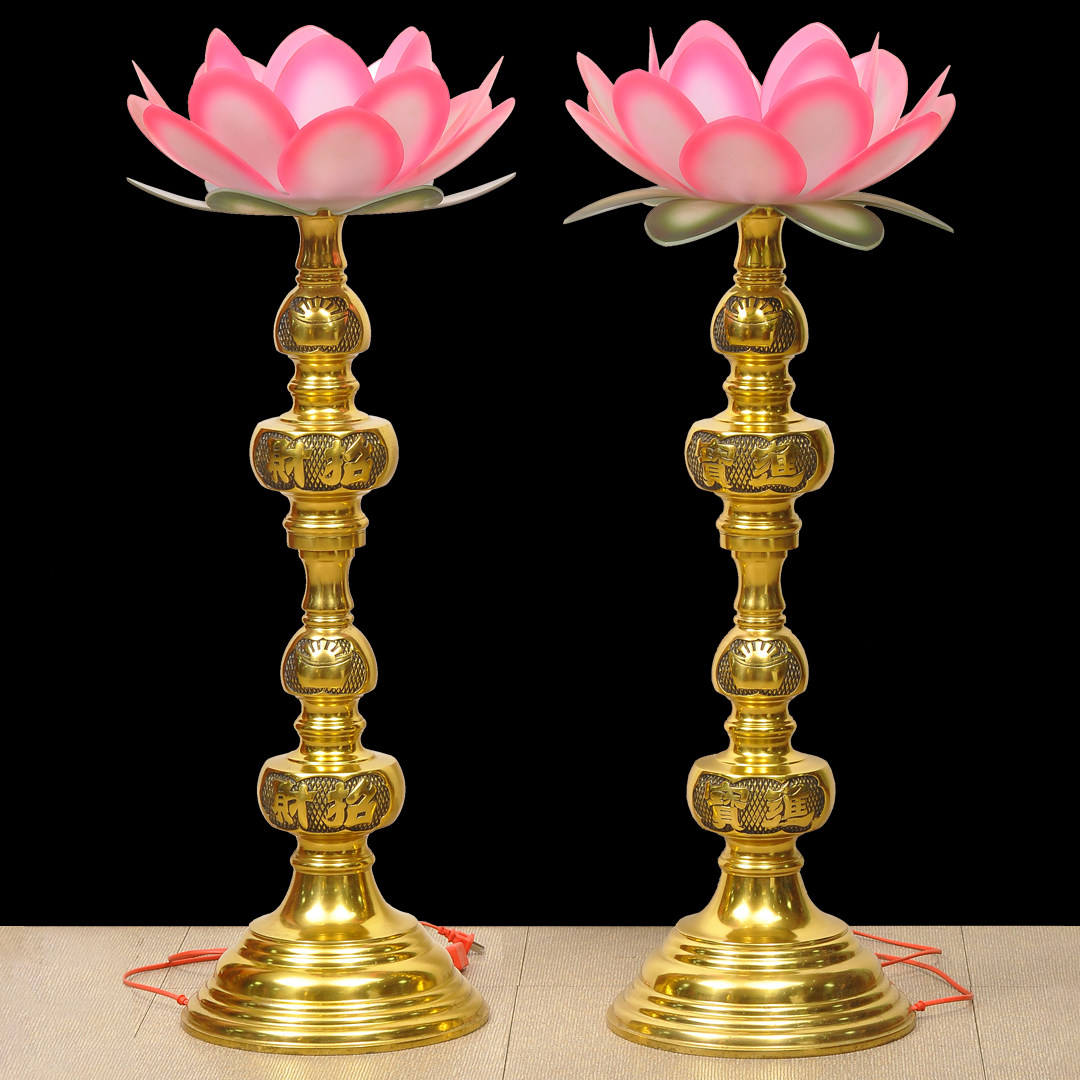 黄铜特大号莲花灯大型招财佛灯