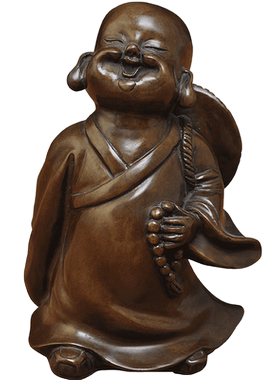 小和尚中式风博古架茶室家居摆设