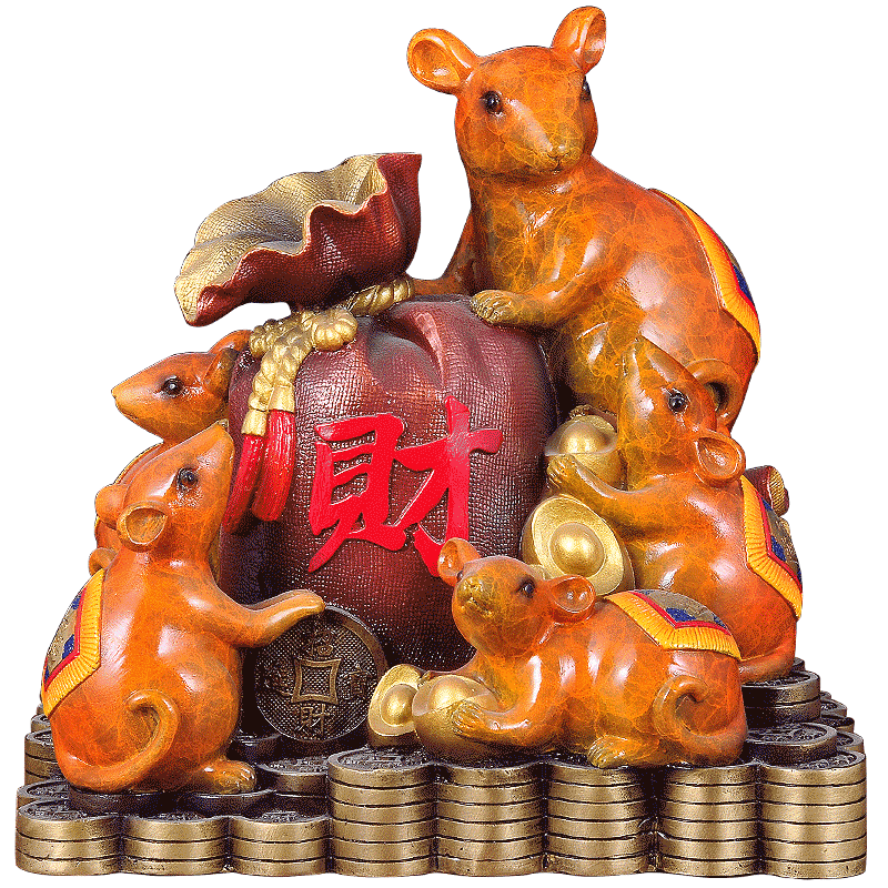 招财老鼠家居客厅乔迁开业礼品