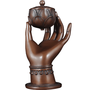 紫铜佛手莲花香炉倒流香炉禅室静心修禅茶室香道家用室内香薰炉