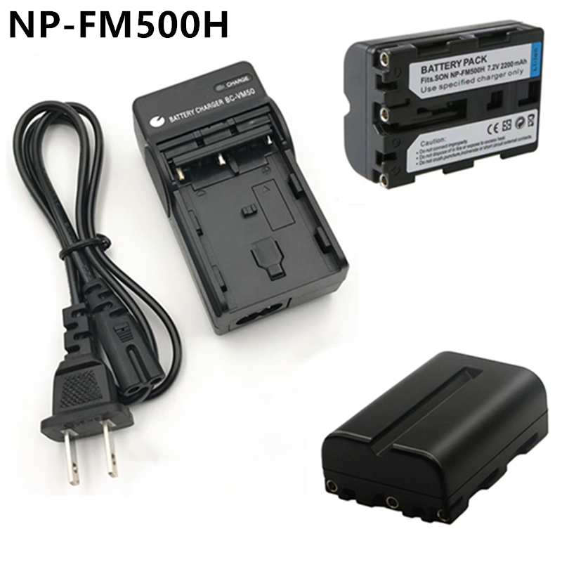 适用索尼a57 a58 a65 a77 a99 a350单反相机NP-FM500H电池+充电器