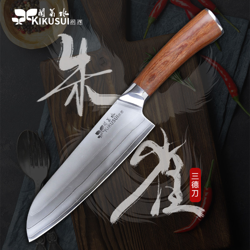 日本进口锻打菜刀家用厨房刀具超快锋利厨师专用高碳钢刀
